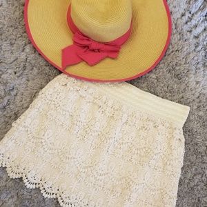 American Rag Cream Crochet Skirt